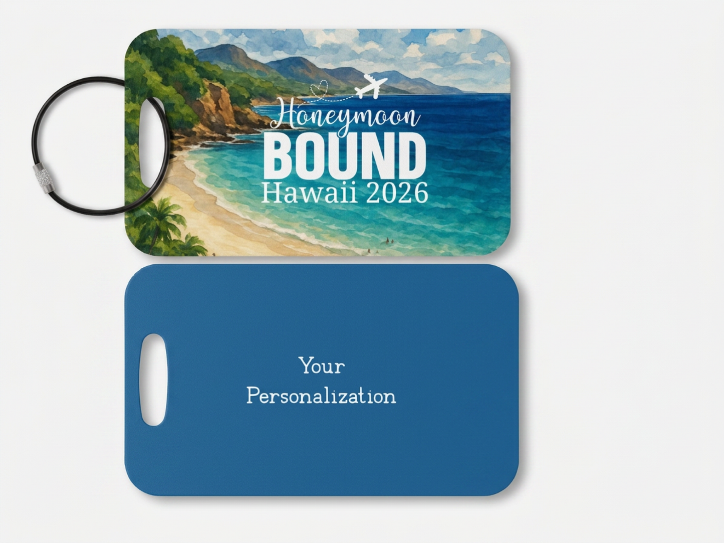 Hawaii Honeymoon (with plane) 2026 Luggage Tag