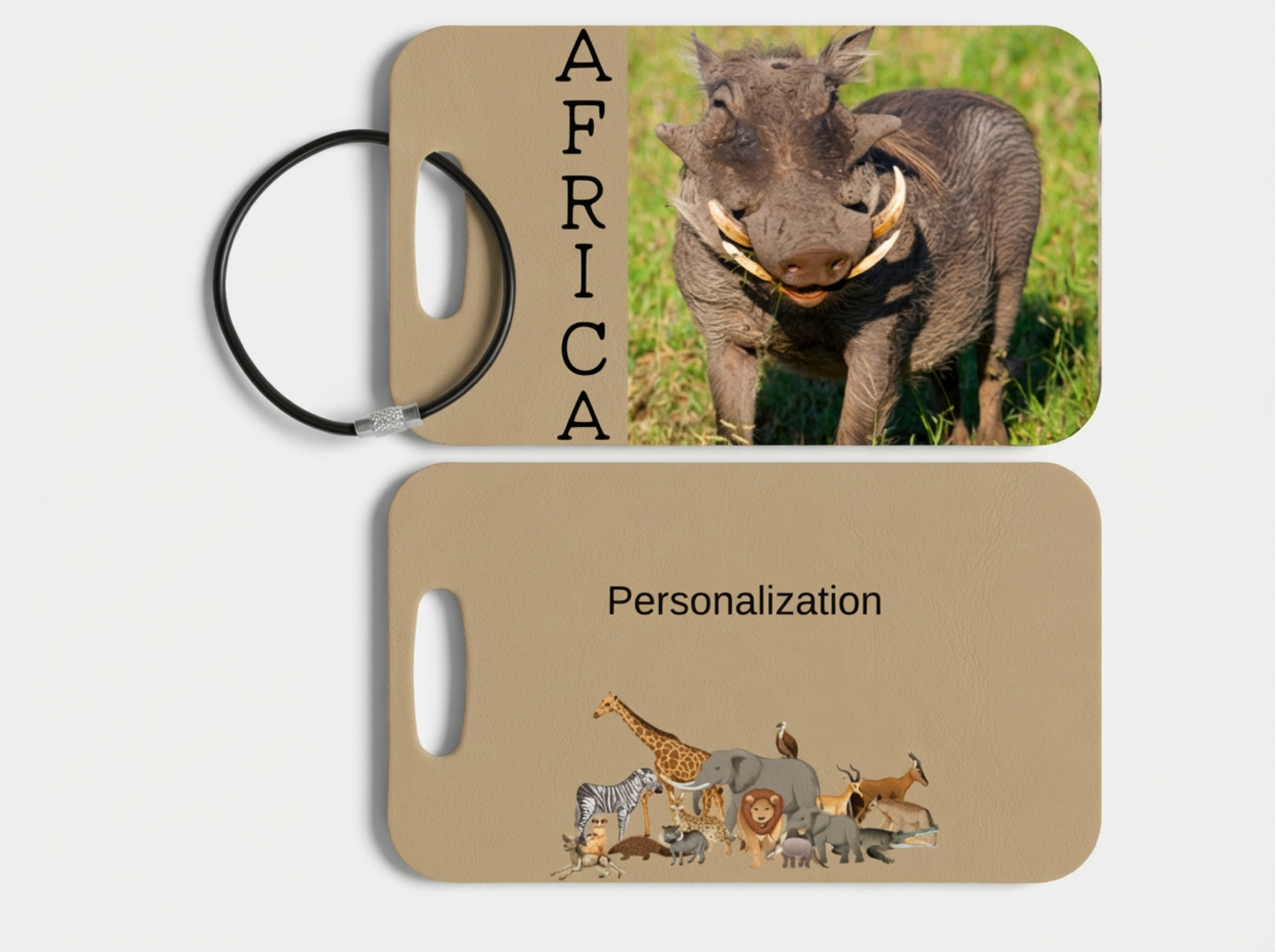 Africa Luggage Tag - Warthog