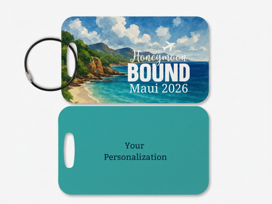 Maui Honeymoon 2026 (with plane) Luggage Tag