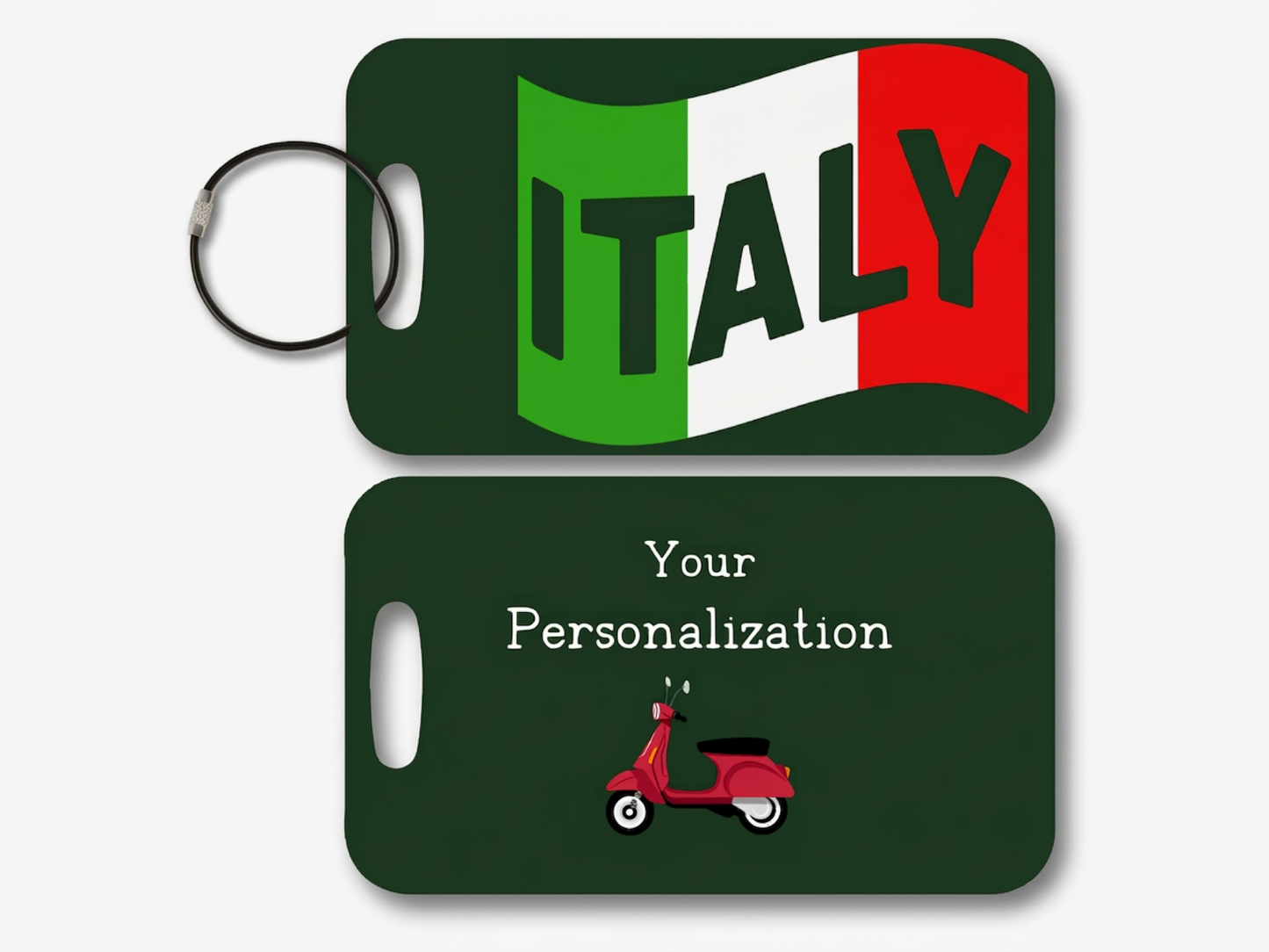 Italy Flag Luggage Tag