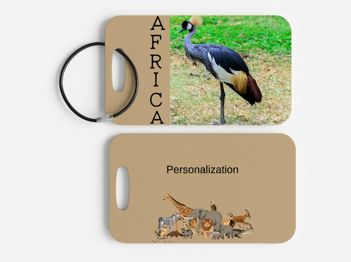 Africa Luggae Tag - Crowned Crane