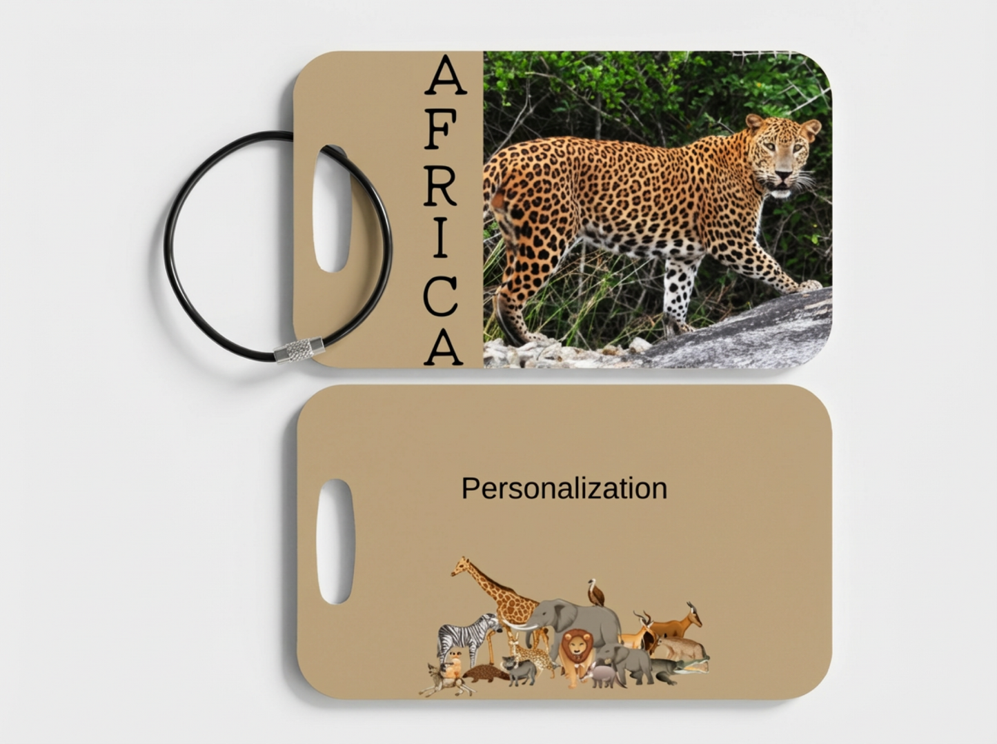 Africa Luggage Tag - Leopard