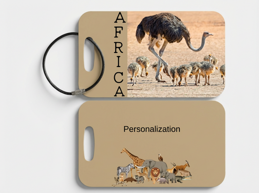 Africa Luggage Tag - Ostrich