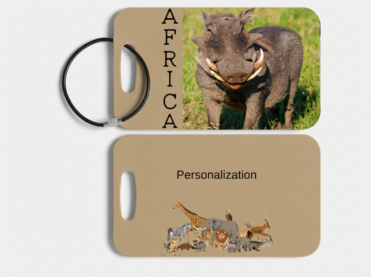 Africa Luggage Tag - Warthog